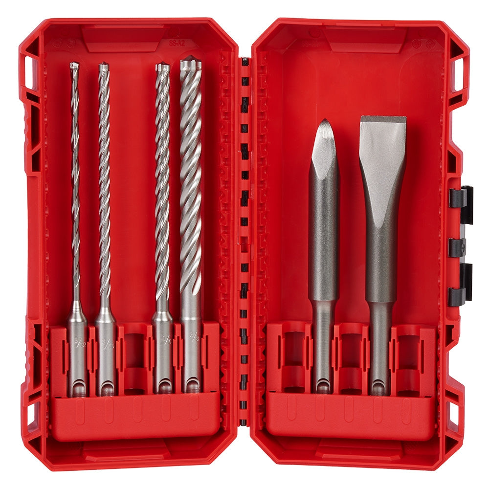 Milwaukee 6pc. SDS Plus MX4 4-Cutter & Chisel Kit