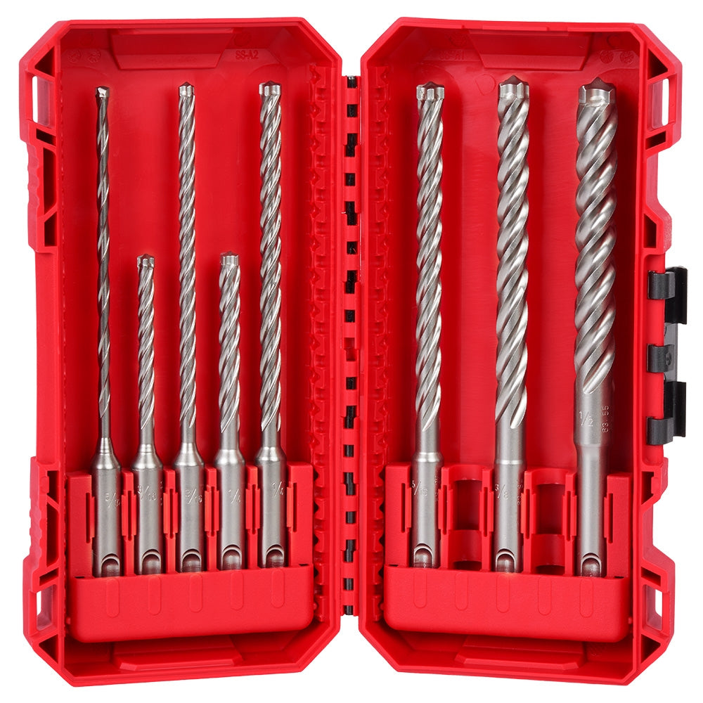 Milwaukee 8pc. SDS Plus MX4 4-Cutter Drill Bit Kit