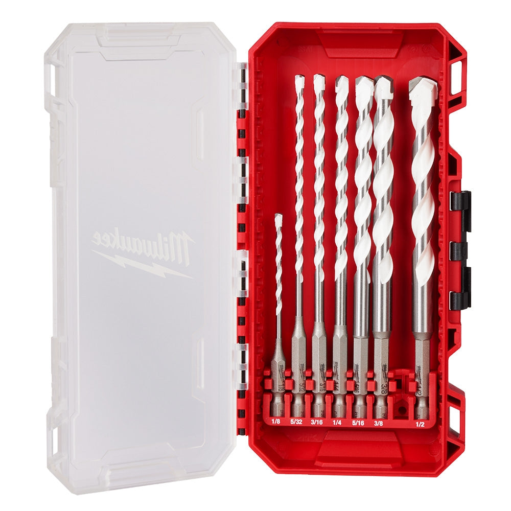 Milwaukee 48-20-8899 SHOCKWAVE Impact Duty Carbide Multi-Material Drill Bit Set - 7PC