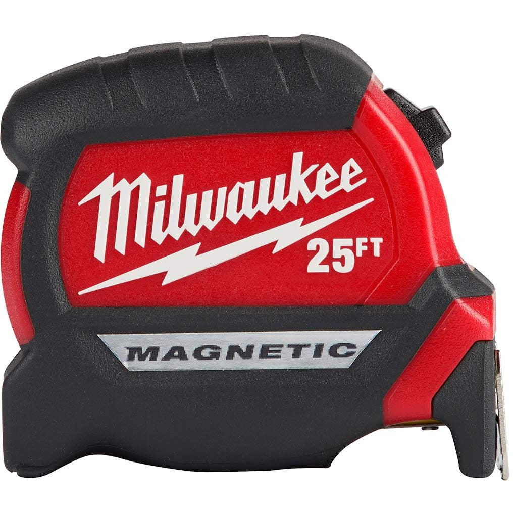 Milwaukee 48-22-0325G 25-Foot Compact Magnetic Tape Measure, 2-Pack