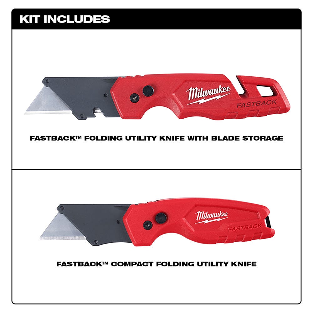 Milwaukee 48-22-1503 Fastback Folding Utility Knife Set