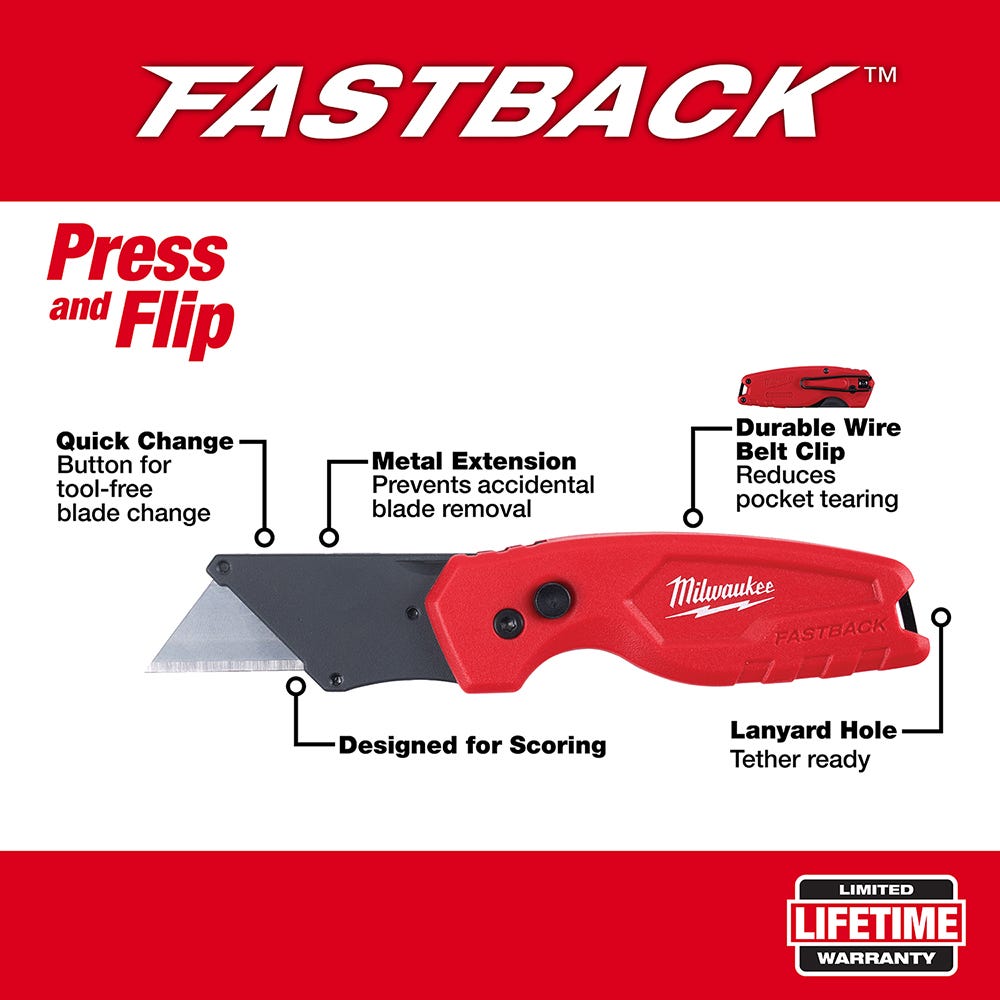 Milwaukee 48-22-1503 Fastback Folding Utility Knife Set