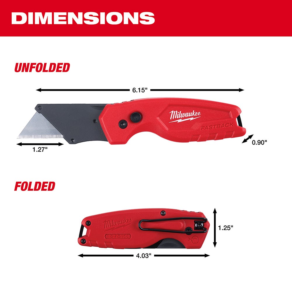 Milwaukee 48-22-1503 Fastback Folding Utility Knife Set