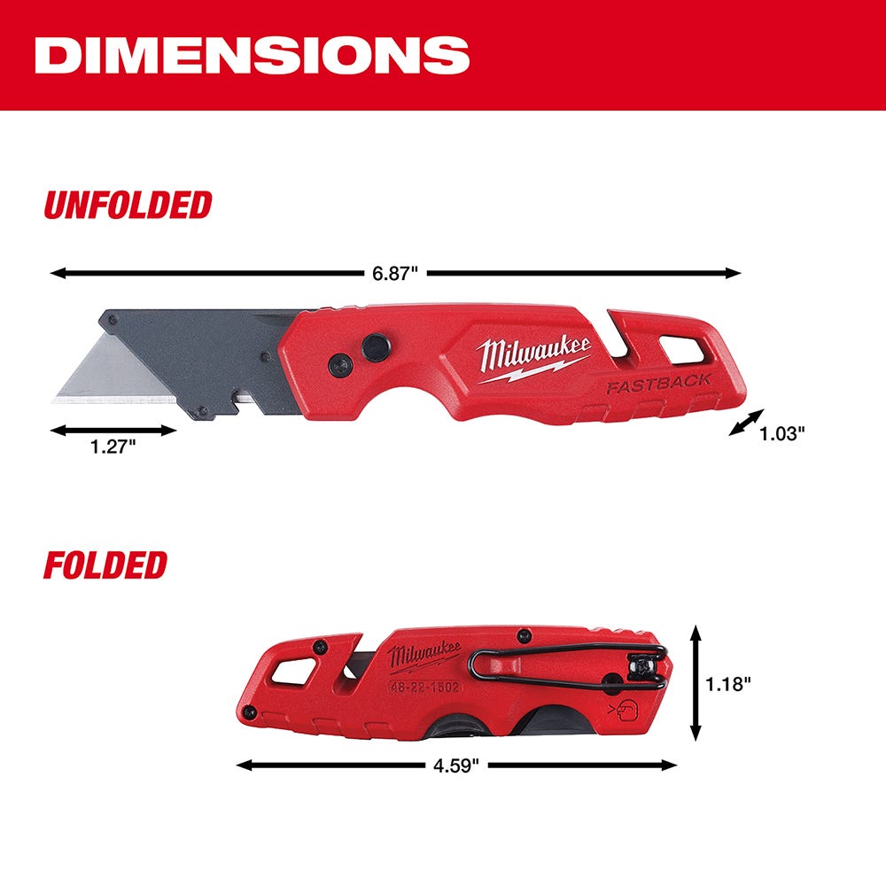 Milwaukee 48-22-1503 Fastback Folding Utility Knife Set