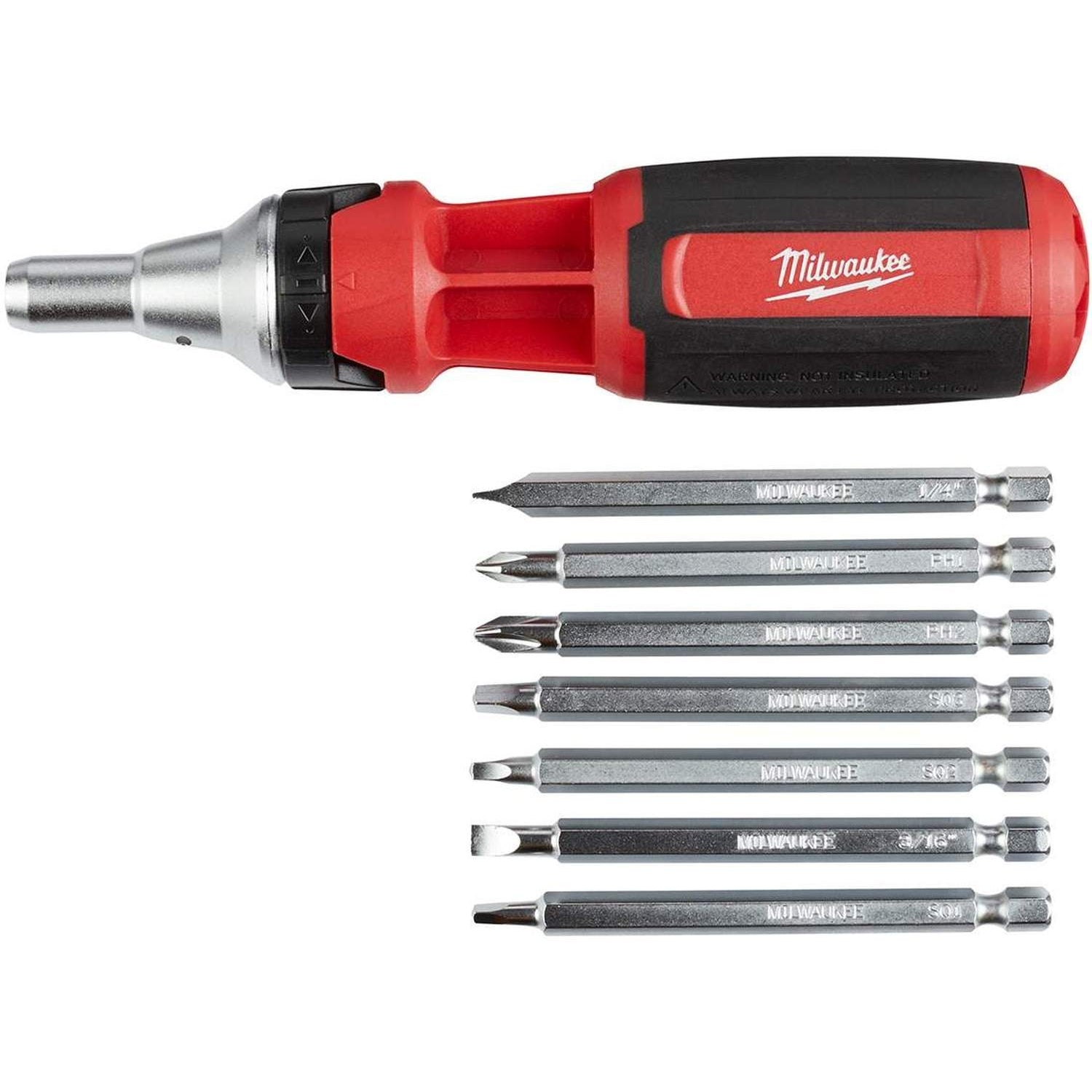 Milwaukee 48-22-2322 9-In-1 Square Drive Ratcheting Multi-Bit Driver