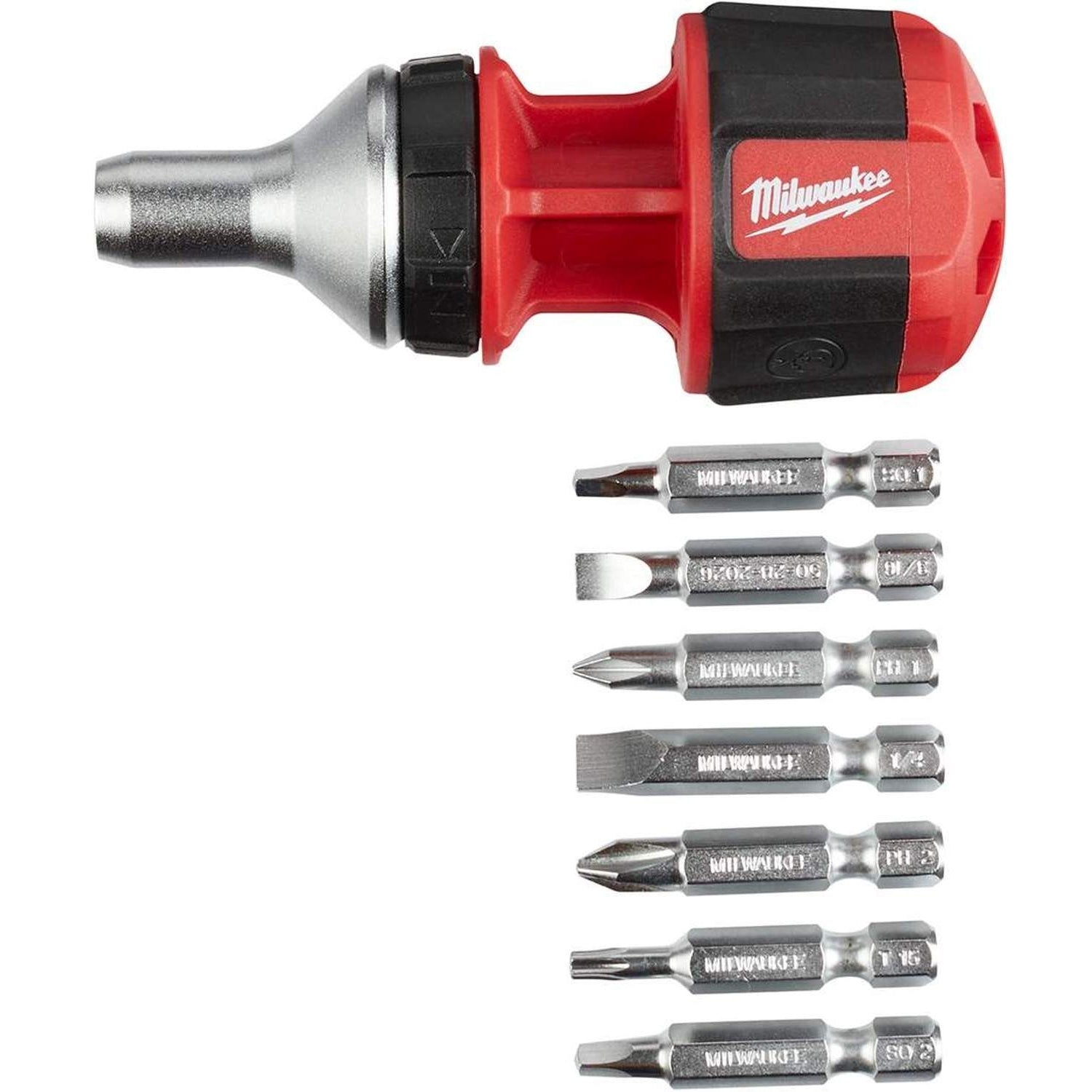 Milwaukee 48-22-2330 8-In-1 Compact Ratcheting Multi-Bit Driver