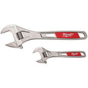 Milwaukee 48-22-7400 2-Piece Adjustable Wrench Set, 6" / 10"