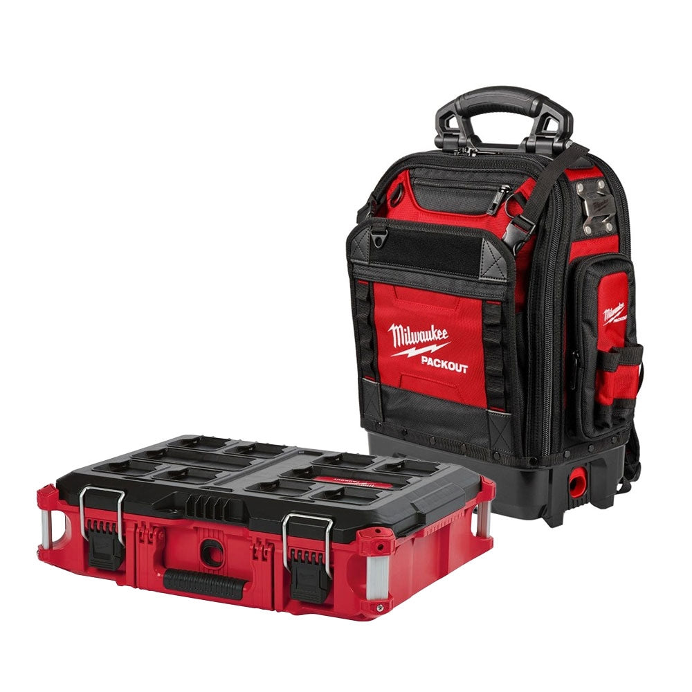 Milwaukee PACKOUT Structured Backpack with PACKOUT Tool Box Kit