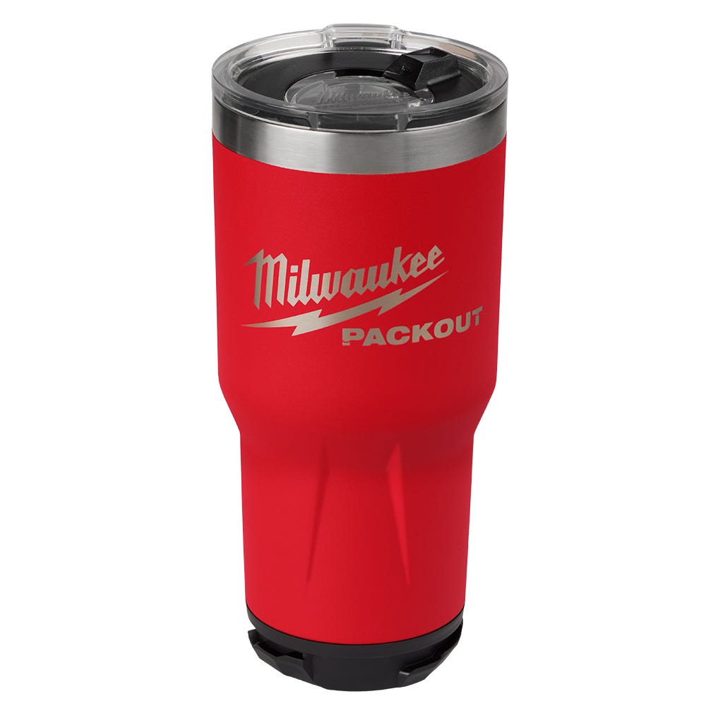 Milwaukee M12 PACKOUT 1,400-Lumen Flood Light w/ USB Charging, Tool Only plus PACKOUT 30oz Tumbler