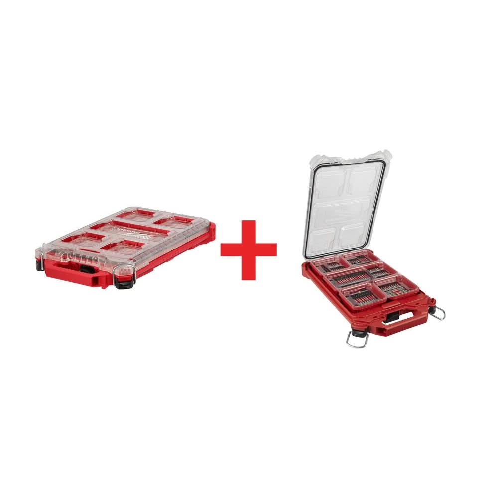 Milwaukee PACKOUT Compact Low-Profile Organizer with 100-Piece