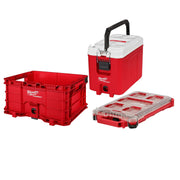 Milwaukee PACKOUT 16-Quart Compact Cooler with PACKOUT Crate and PACKOUT Compact Low-Profile Organizer