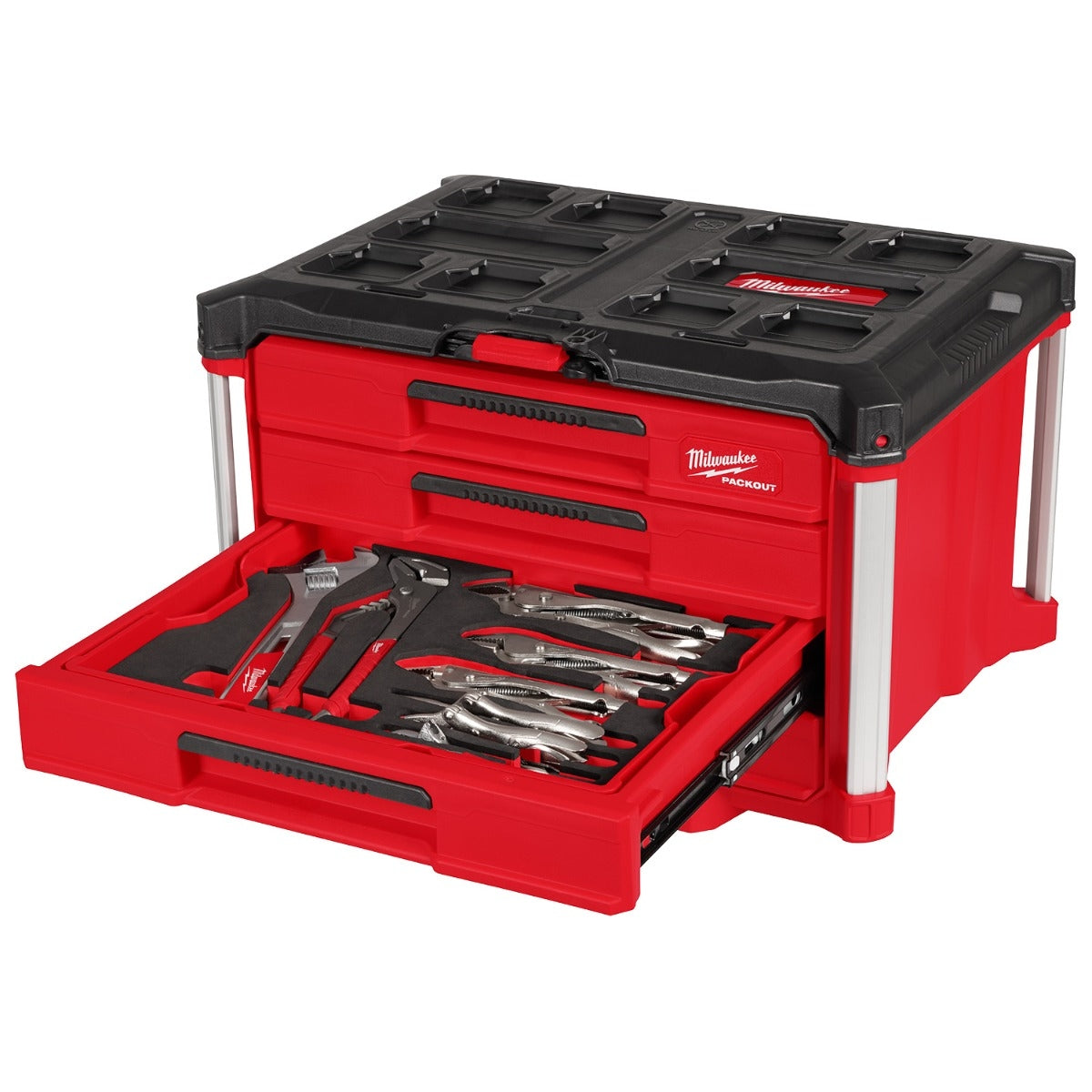 Milwaukee 48-22-9493 64-Piece Hand Tool Set with PACKOUT 4-Drawer