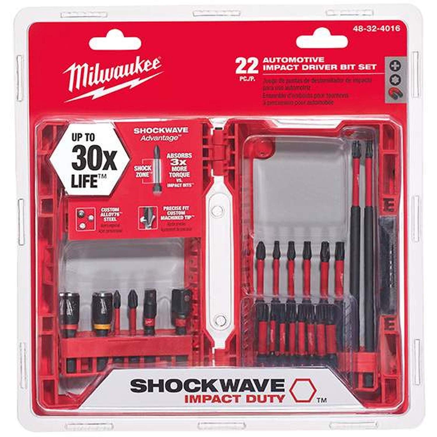 Milwaukee 48-32-4016 SHOCKWAVE 22-Piece Impact Duty Drill and Drive Set
