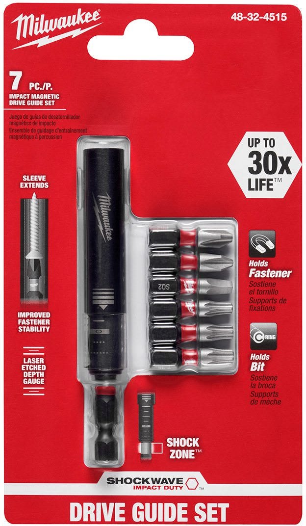 Milwaukee 48-32-4515 Shockwave Impact Magnetic Drive Guide Set, 74-Pieces