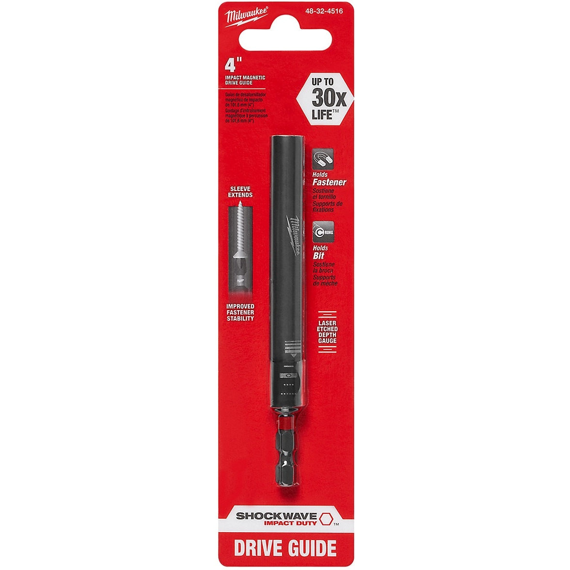 Milwaukee 48-32-4516 Shockwave 4-Inch Impact Magnetic Drive Guide