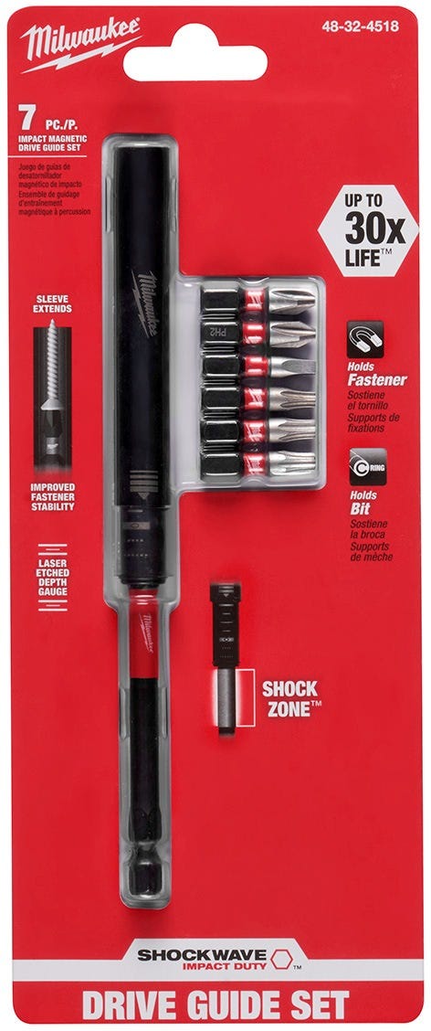 Milwaukee 48-32-4518 Shockwave 7-Piece  Impact Magnetic Drive Guide Set