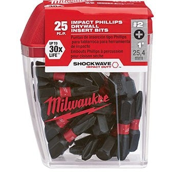 Milwaukee 48-32-4644 Shockwave 1-Inch Pr2 Impact Bit, 25-Pack