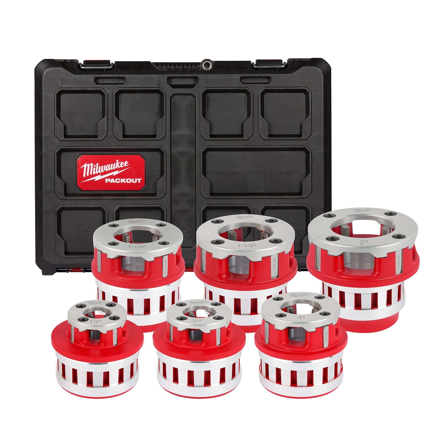 Milwaukee 48-36-1060 1/2" - 2" High Speed NPT Forged Aluminum Die Head KIT