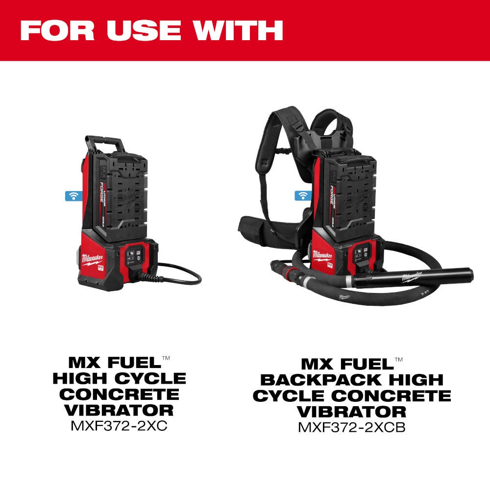 Milwaukee 48-37-0722H MX FUEL High Cycle Concrete Vibrator 7' Whip w/ 2.25" Head