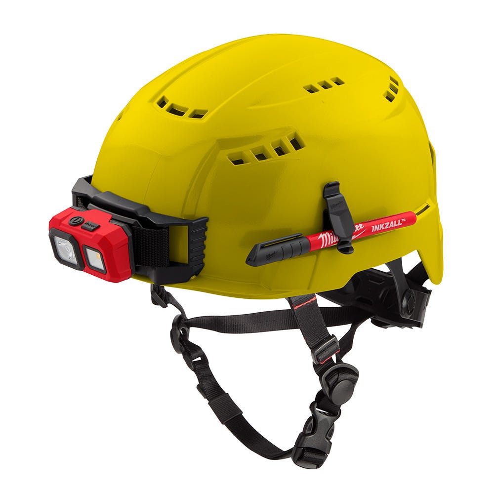 Milwaukee 48-73-1302 Yellow Vented Safety Helmet - Type 2, Class C