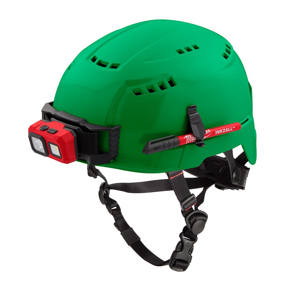 Milwaukee 48-73-1306 Green Vented Safety Helmet - Type 2, Class C