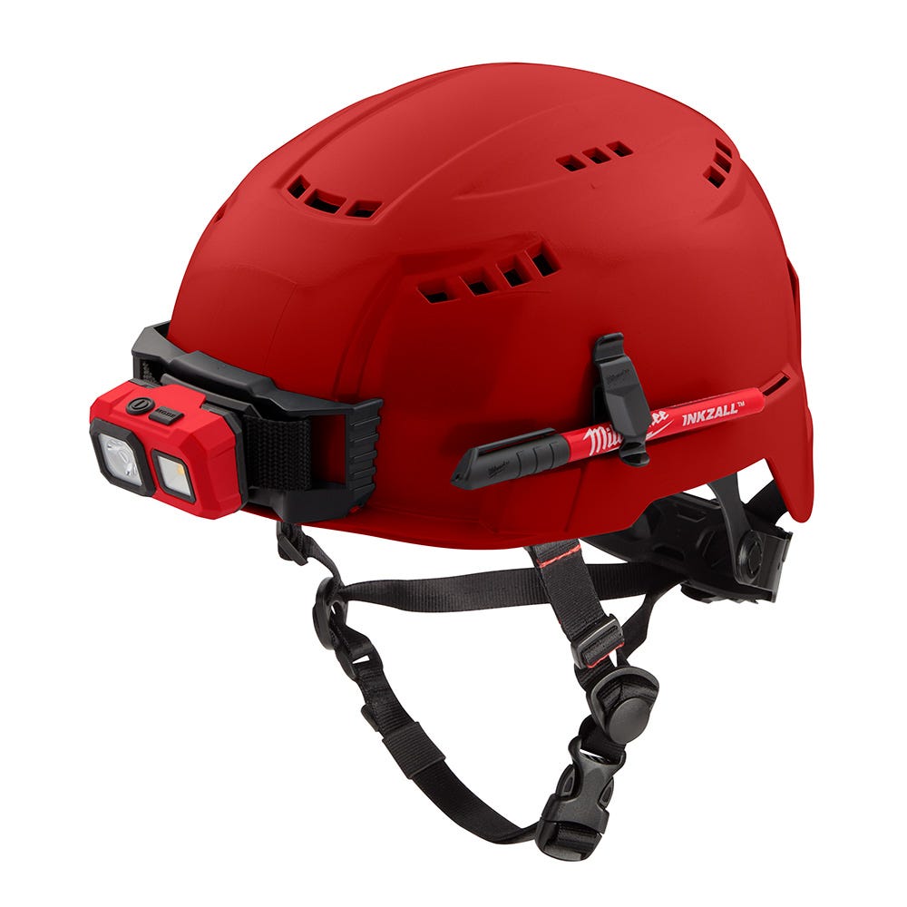 Milwaukee 48-73-1308 Red Vented Safety Helmet - Type 2, Class C