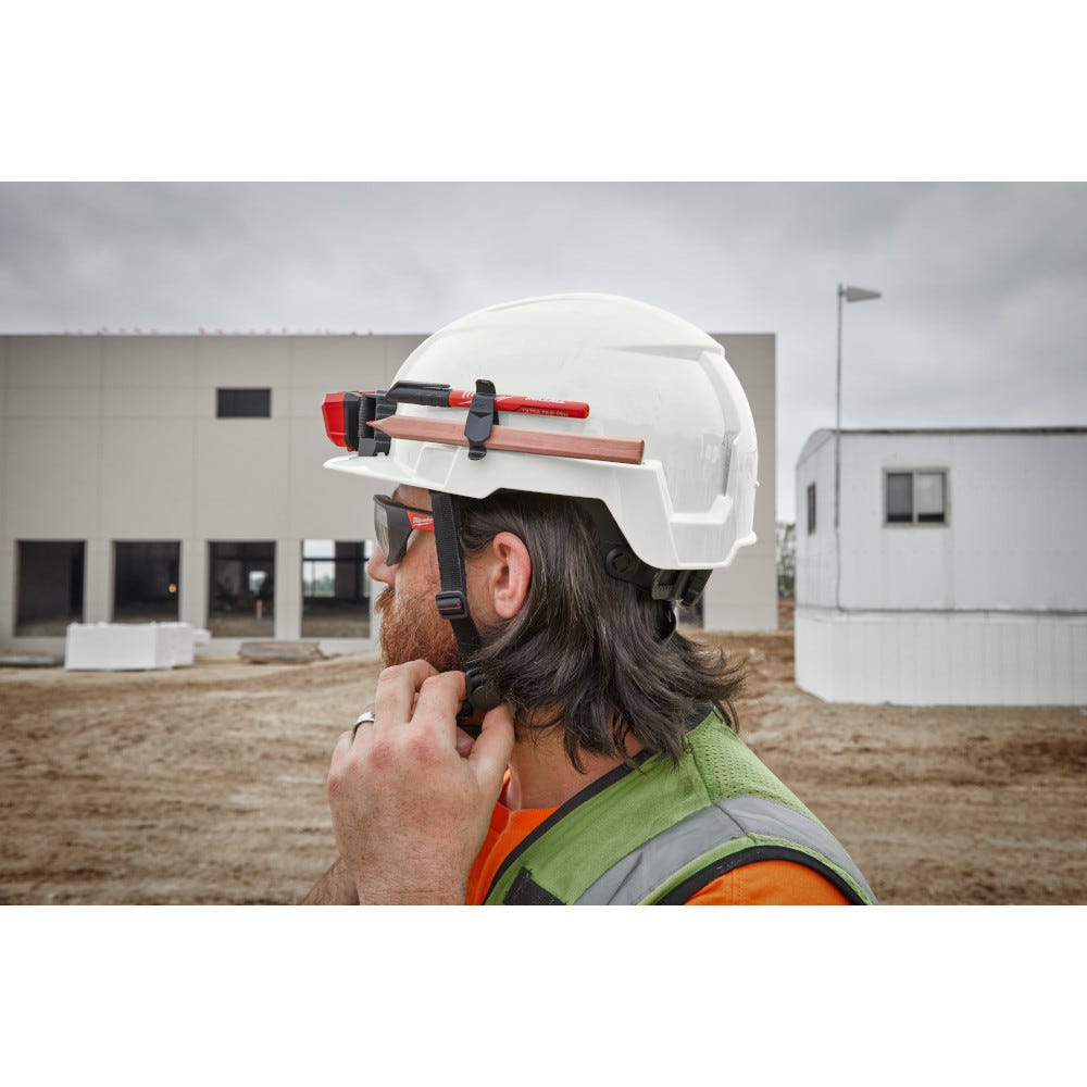 Milwaukee 48-73-1321 White Front Brim Safety Helmet - Type 2, Class E