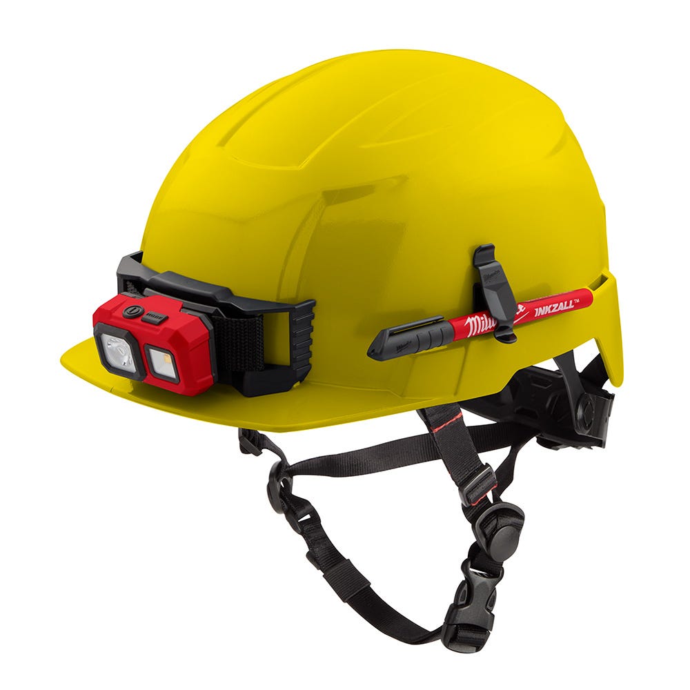 Milwaukee 48-73-1323 Yellow Front Brim Safety Helmet - Type 2, Class E