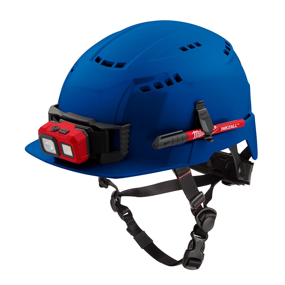 Milwaukee 48-73-1324 Blue Front Brim Vented Safety Helmet - Type 2, Class C