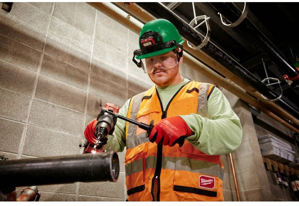 Milwaukee 48-73-1415 BOLT Eye Visor - Tinted Dual Coat Lens (Compatible with Milwaukee Safety Helmets & Hard Hats)