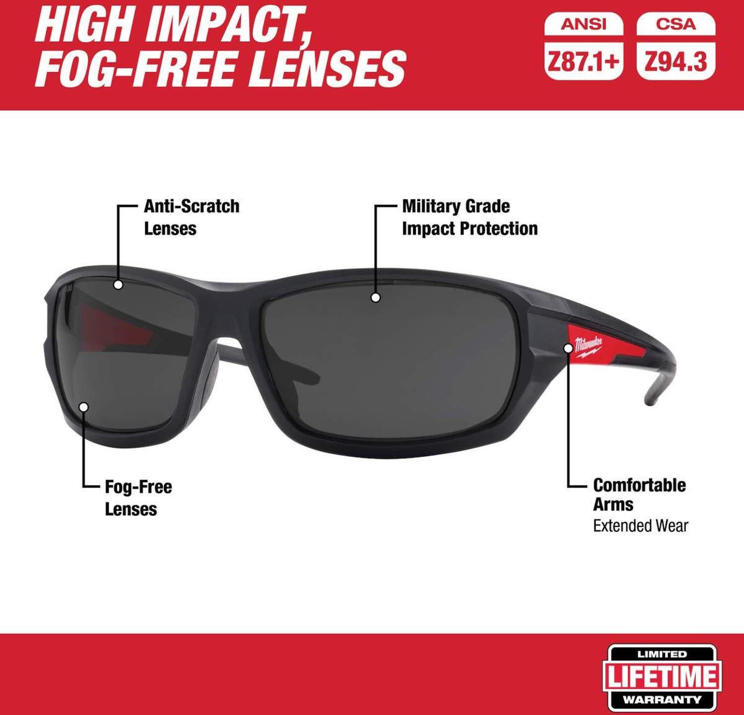 Milwaukee 48-73-2025 Tinted High Performance Safety Glasses