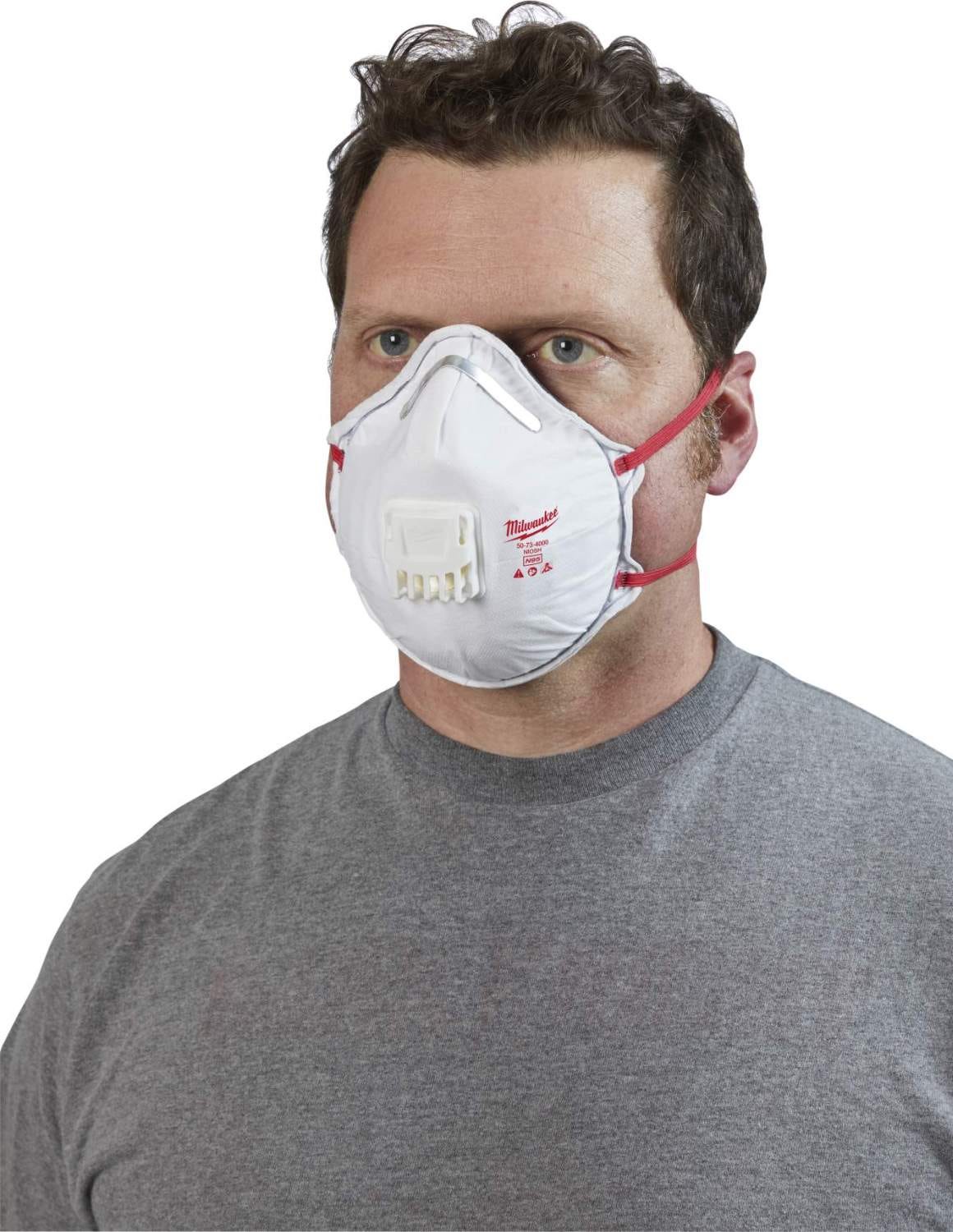 Milwaukee 48-73-4001 N95 Valved Respirator with Gasket, 1-Pack