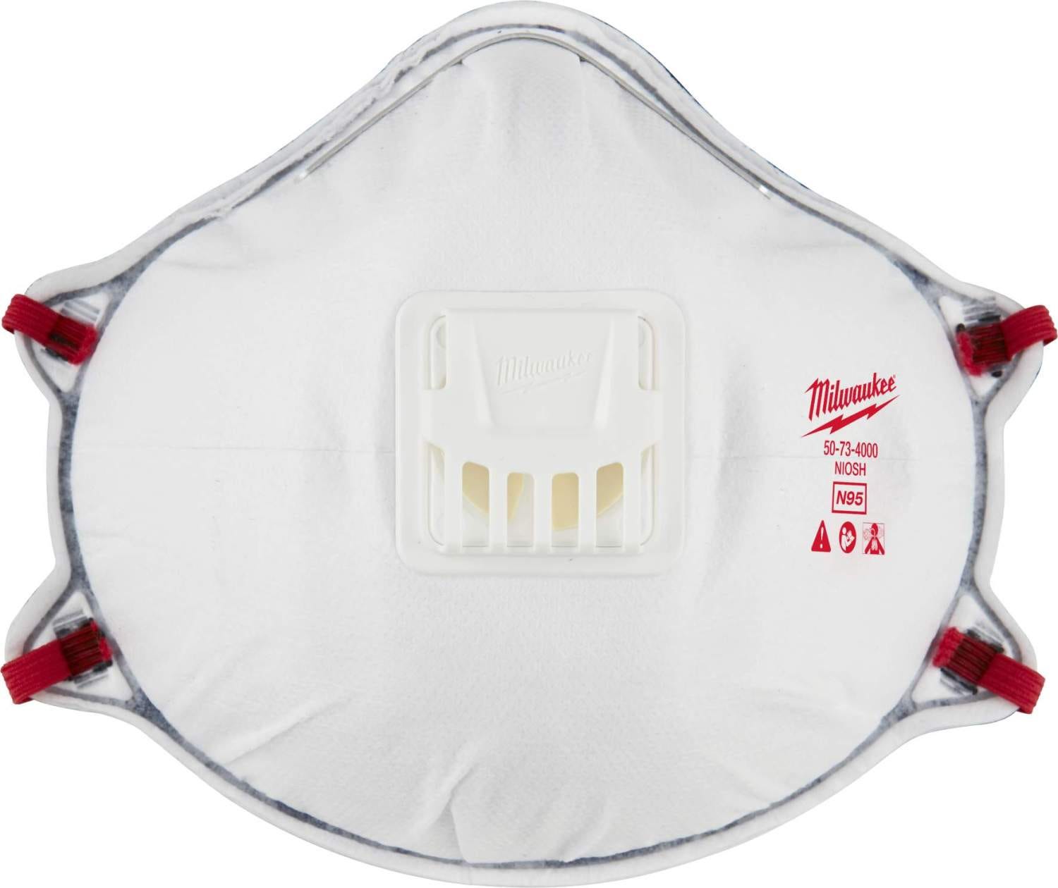 Milwaukee 48-73-4001 N95 Valved Respirator with Gasket, 1-Pack
