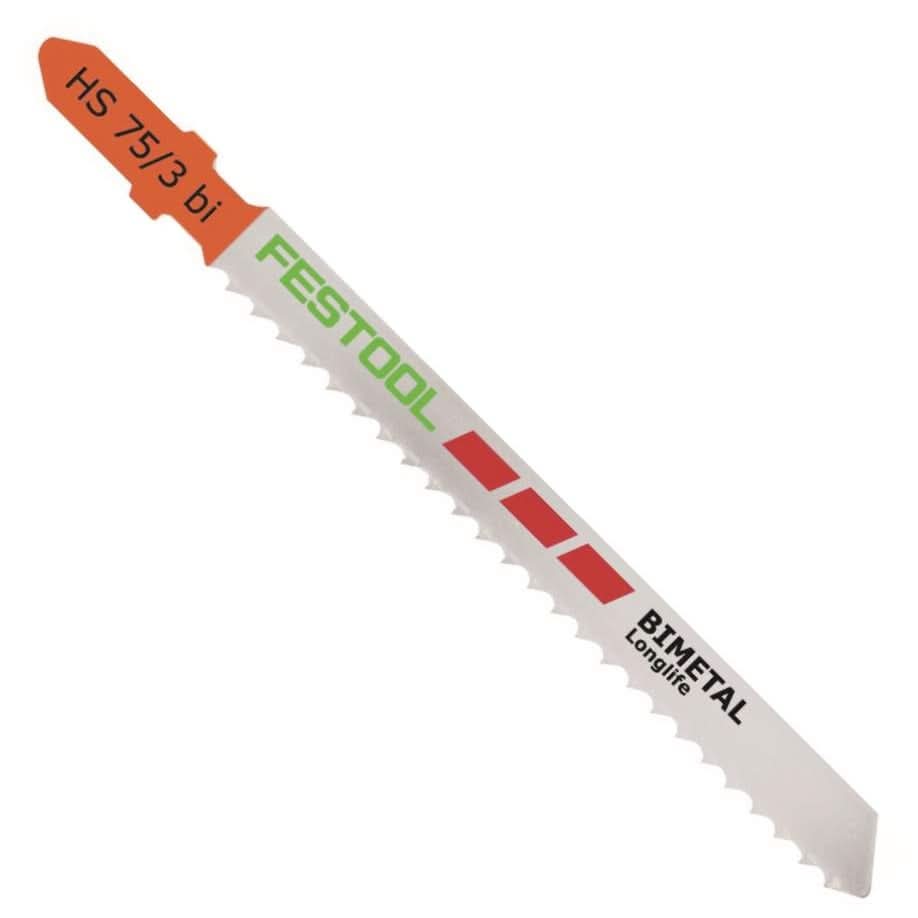 Festool 204336 HS75/3bi Plastic-Cutting Jigsaw Blades, 3 Inch, 8