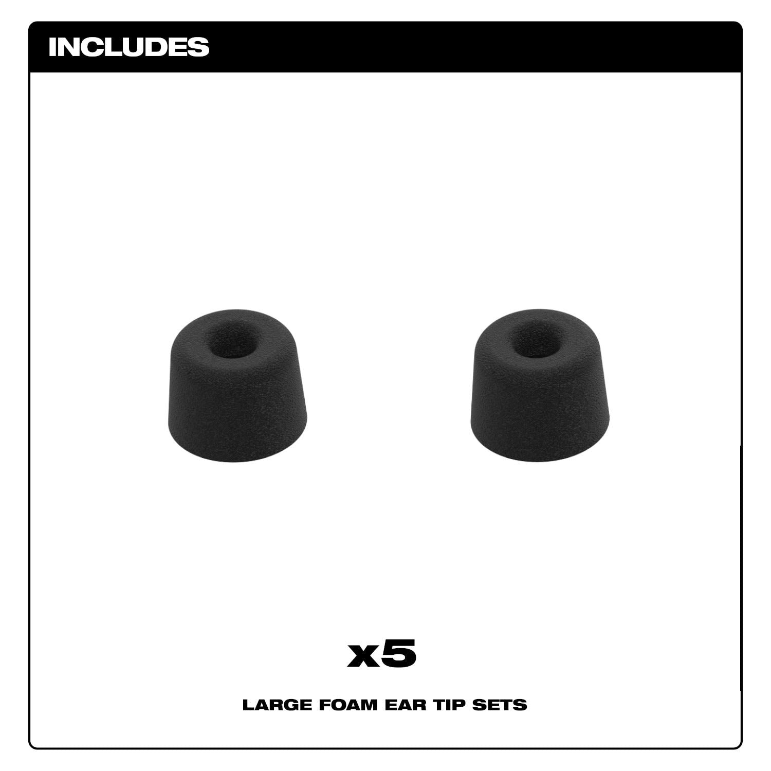 Milwaukee 49-16-0104 Jobsite Earbuds Foam Ear Tip Kit - L