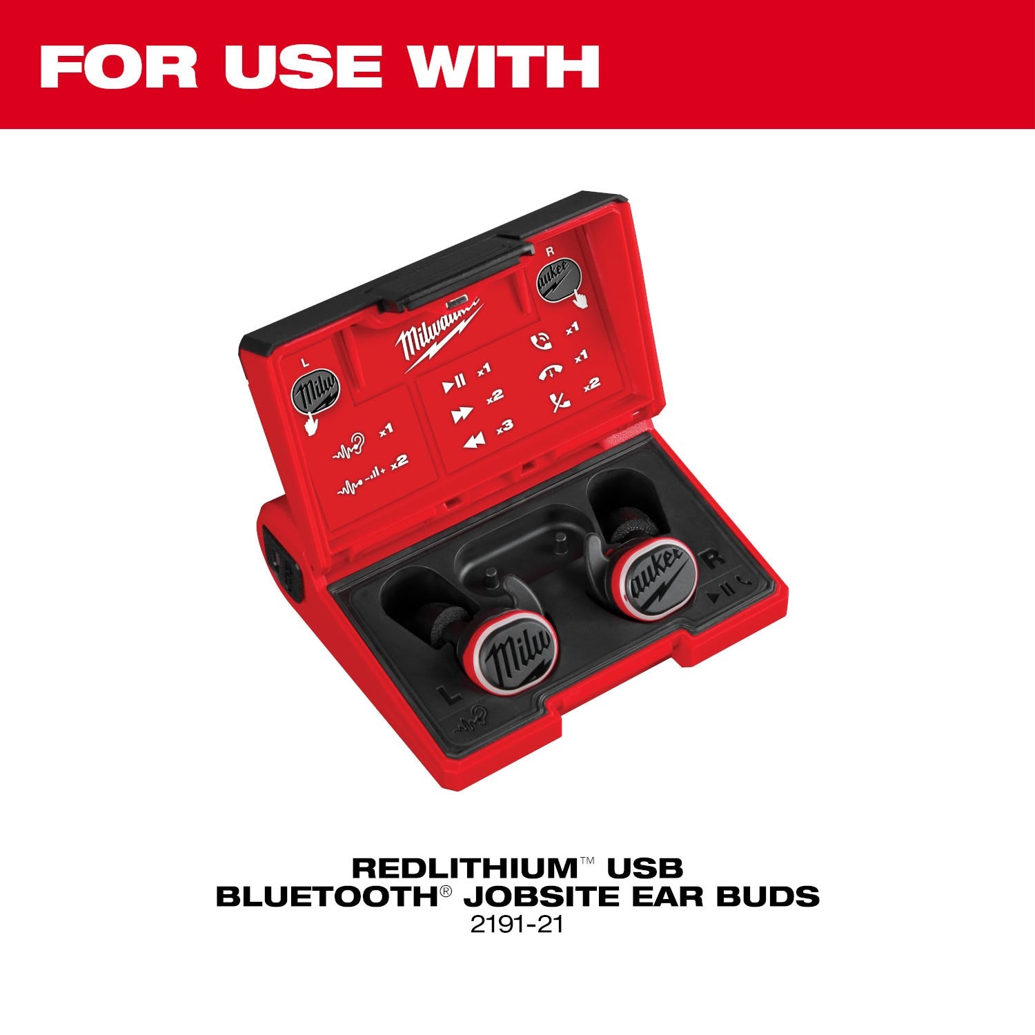 Milwaukee 49-16-0104 Jobsite Earbuds Foam Ear Tip Kit - L