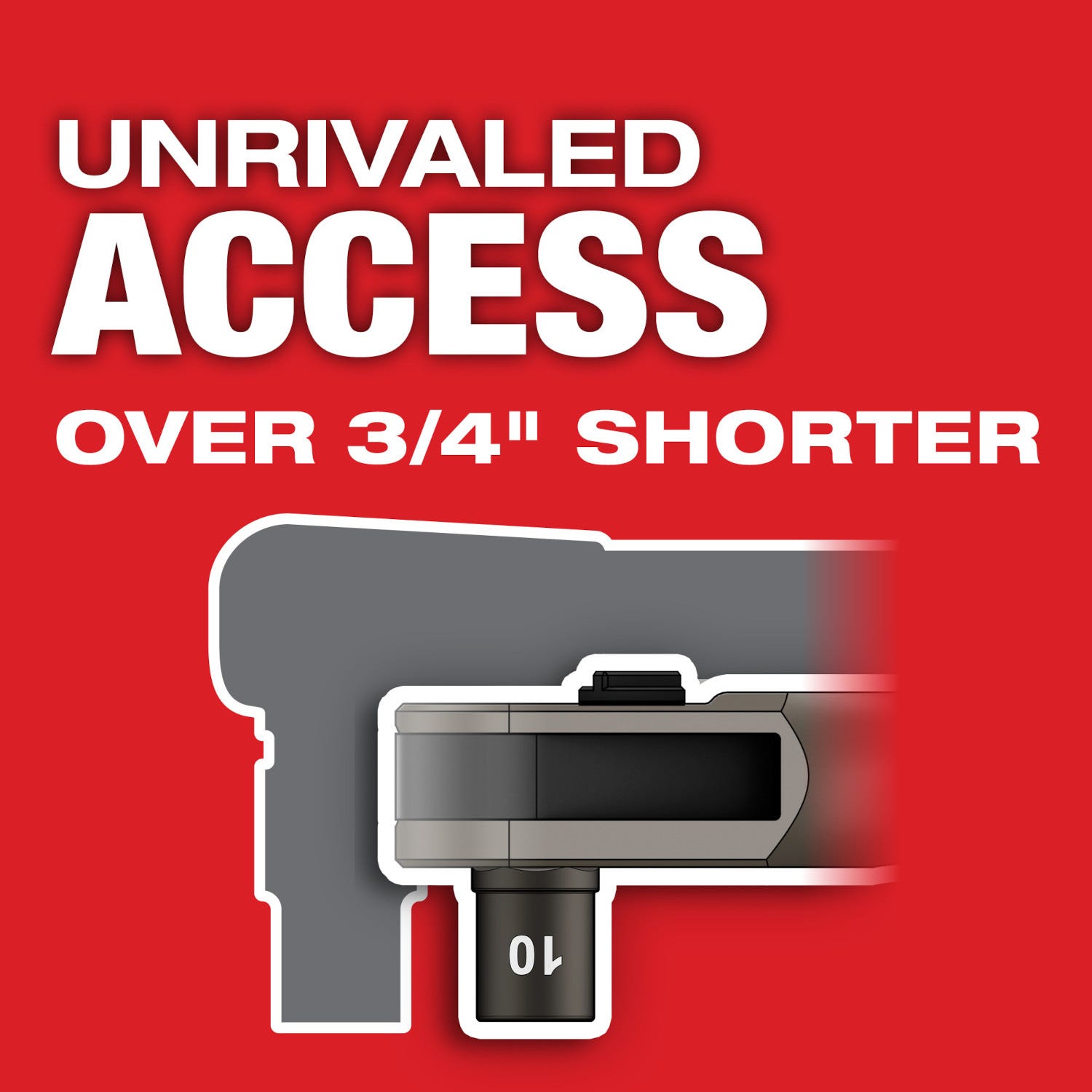 Milwaukee 49-16-1616 INSIDER Box Ratchet Socket 6 Point 16mm