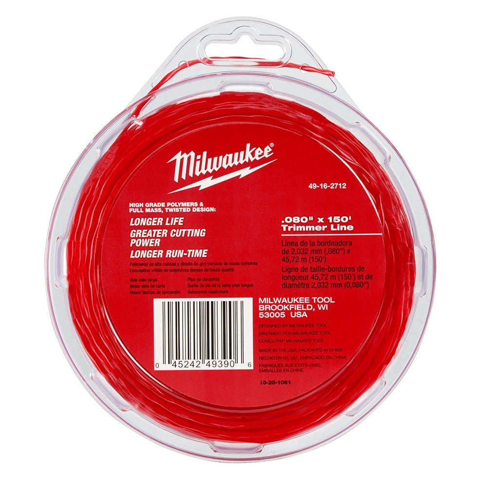 Milwaukee 49-16-2712 .080" X 150' Trimmer Line