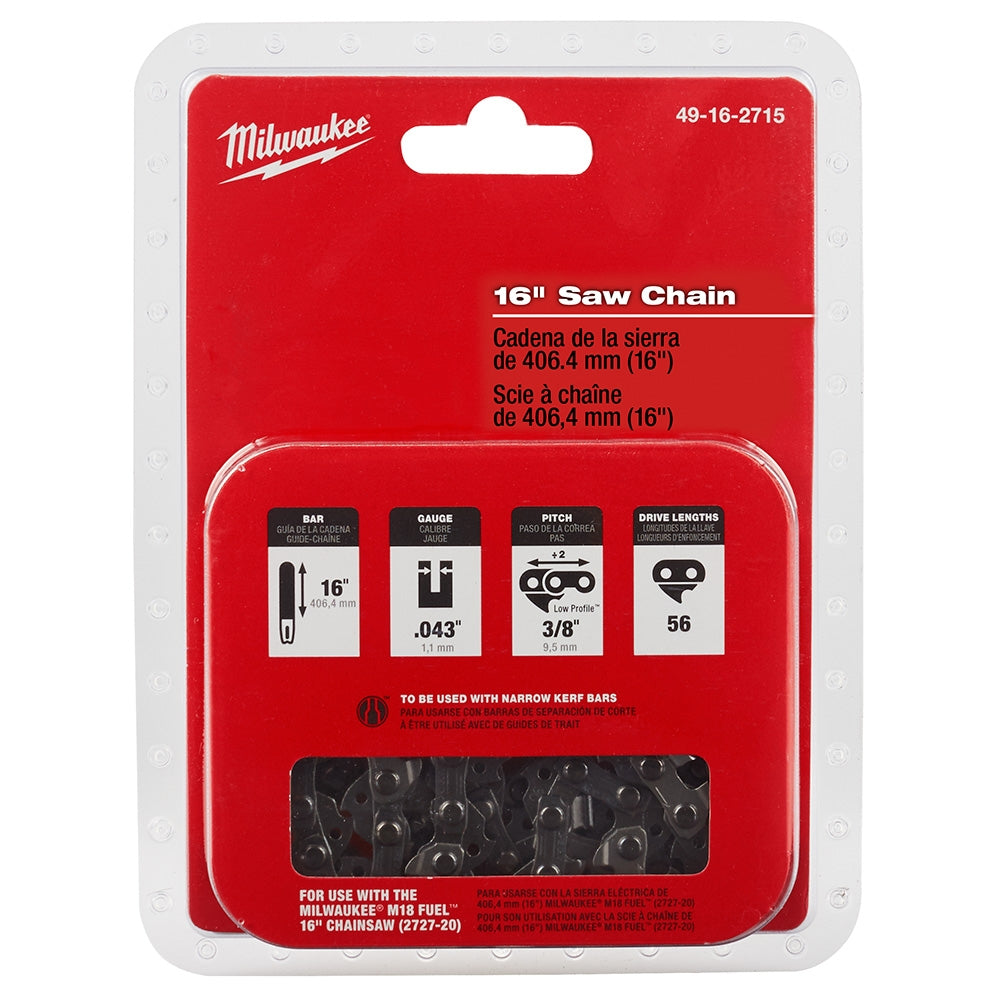 Milwaukee 49-16-2715 16" Chainsaw Chain