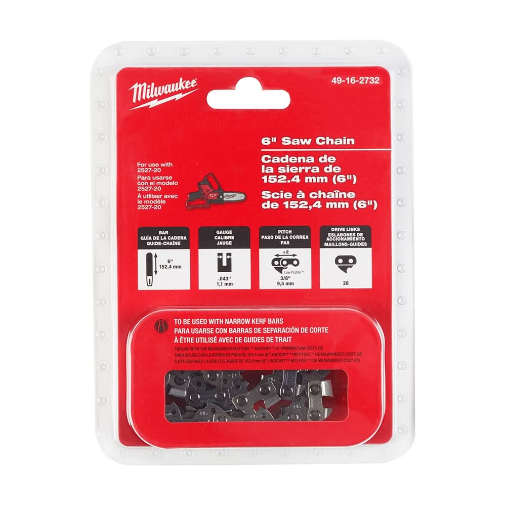 Milwaukee 49-16-2732 6-Inch Hatchet Pruning Saw Chain – Tool Nut