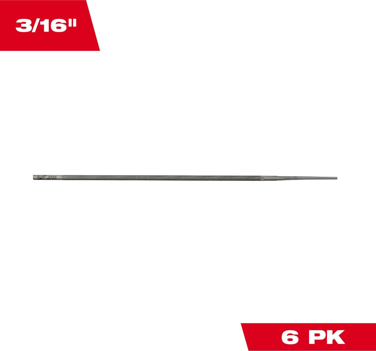 Milwaukee 49-16-2886 3/16” Round File for Saw Chain 6 PK