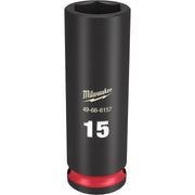 Milwaukee 49-66-6157 SHOCKWAVE Impact Duty 3/8-Inch Drive 15MM Deep 6 Point Socket