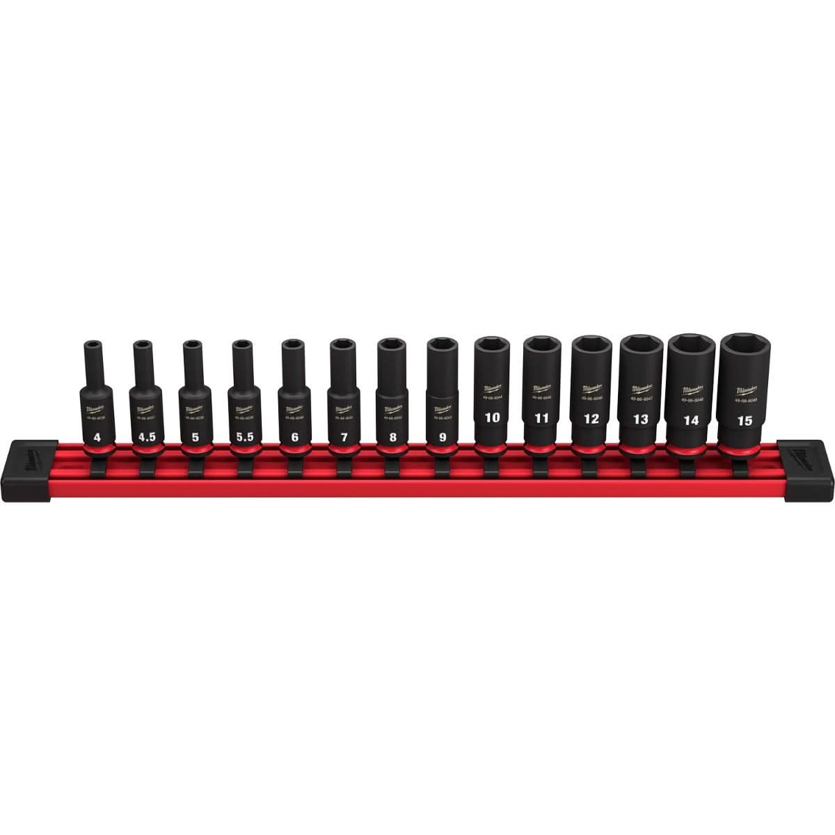 Milwaukee 49-66-7003 14-Piece SHOCKWAVE 1/4-Inch Metric Deep 6