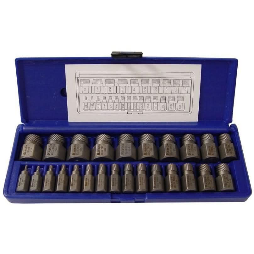 Irwin 53227 HANSON Hex Head Multi-Spline Screw Extractor 25 Piece