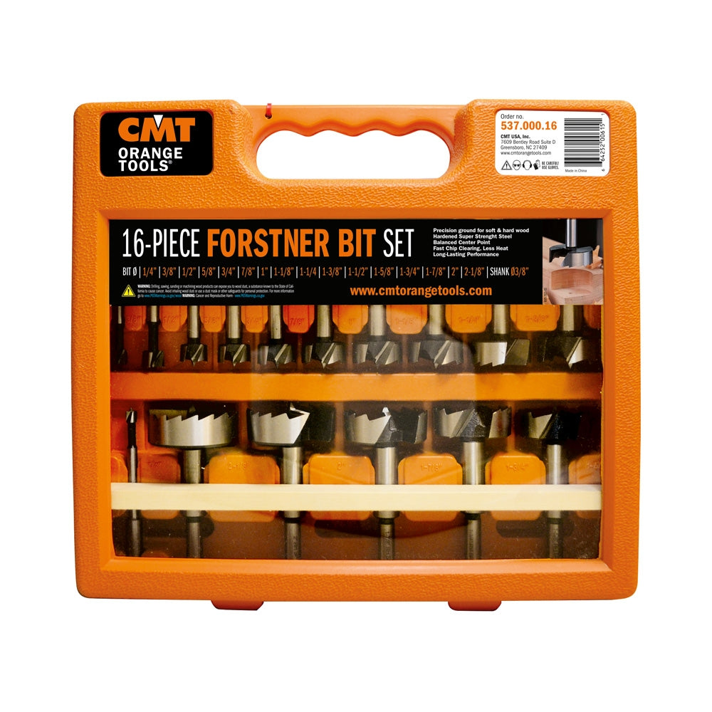 CMT Woodworking Cutting Tools 537.000.16 16-Piece Forstner Bit Set