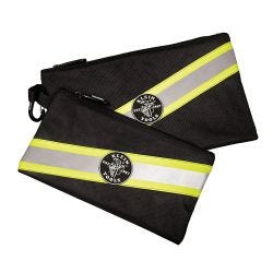 Klein Tools 55599 Zipper Bags, High Visibility Tool Pouches, 2-Pack