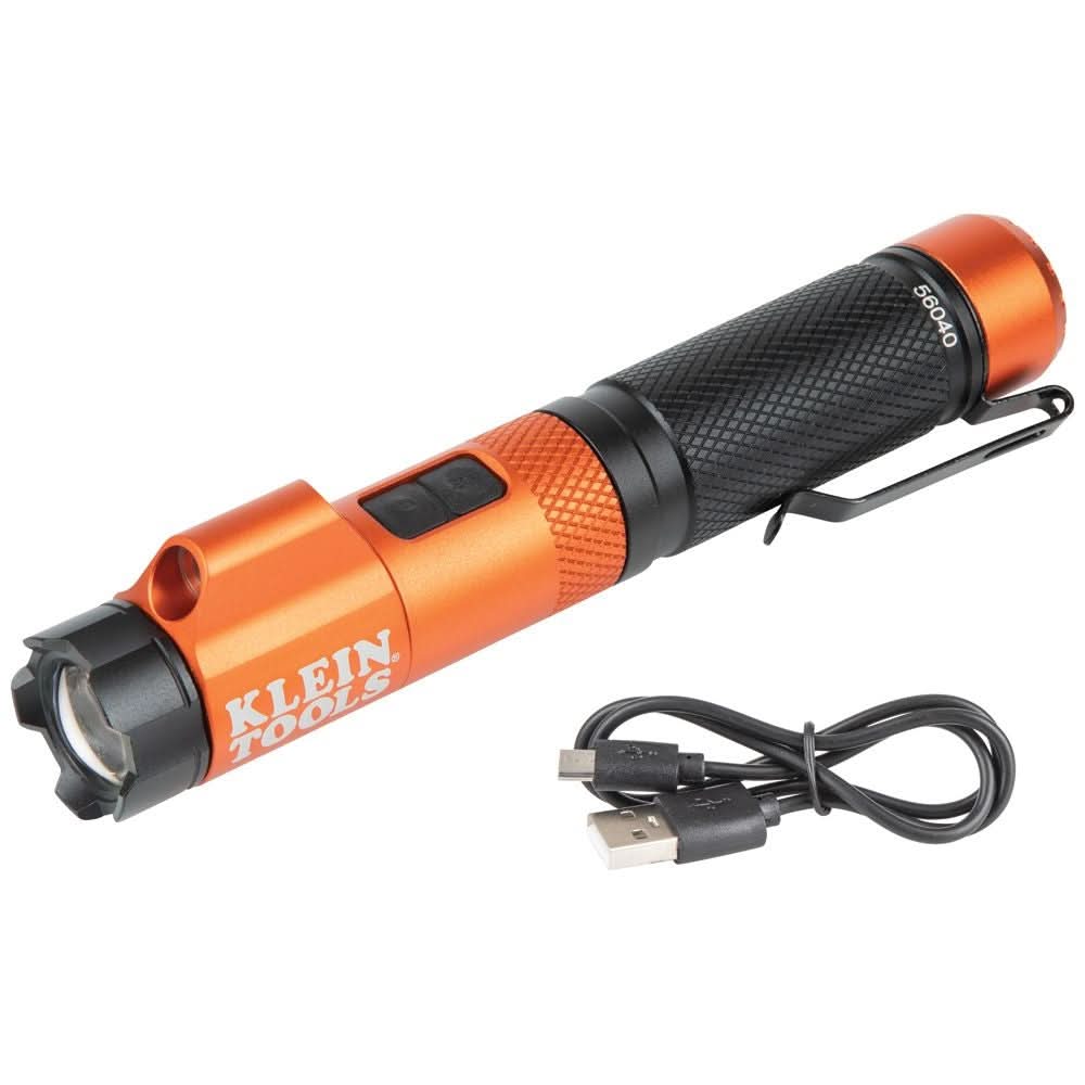 Klein Tools 56040 - Rechargeable Focus Flashlight with Laser
