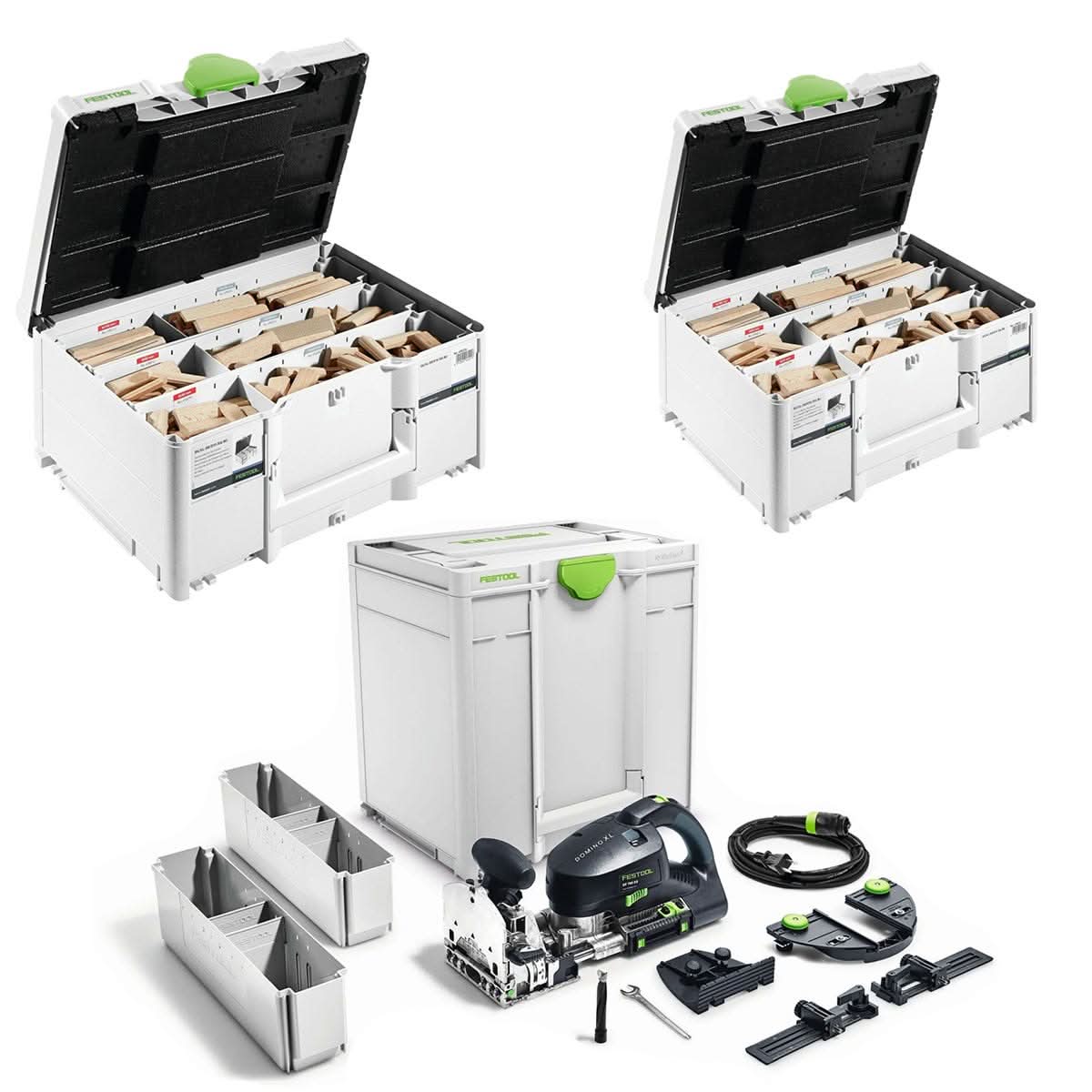Festool Domino Joiner XL DF 700 EQ Set with Two Domino XL