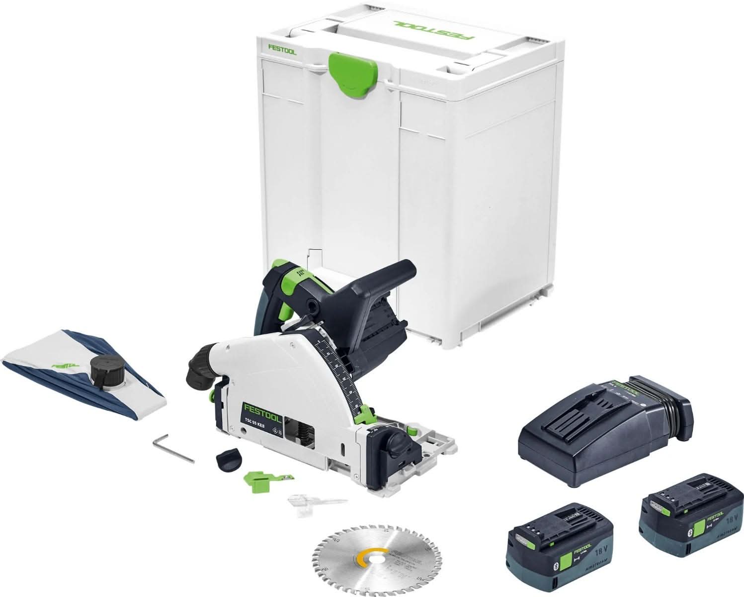 Festool 577677 TSC 55 K Cordless Track Saw 5.0Ah Kit with Kickback