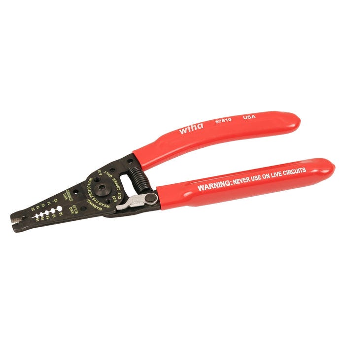 Wiha 57810 Classic Grip Wire Strippers, 7.25 in.